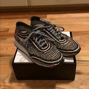 Loeffler Randall Cora Basket Weave Sneakers